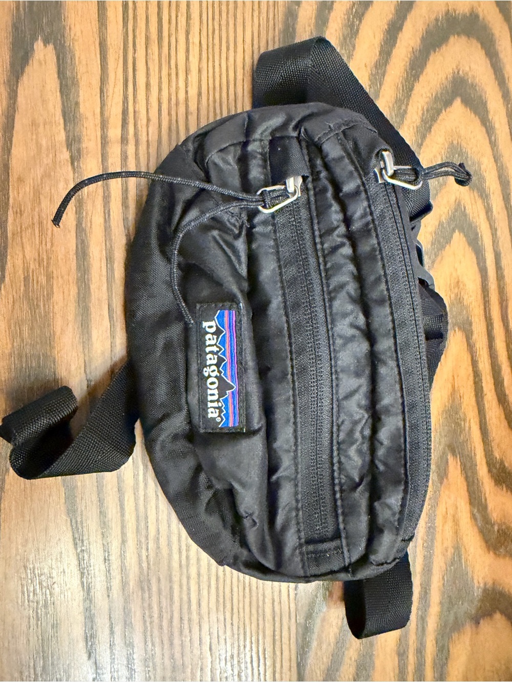 Patagonia Black Travel Waist Pack with Logo Patch